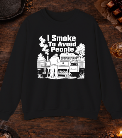 Avoid People Crewneck - Black