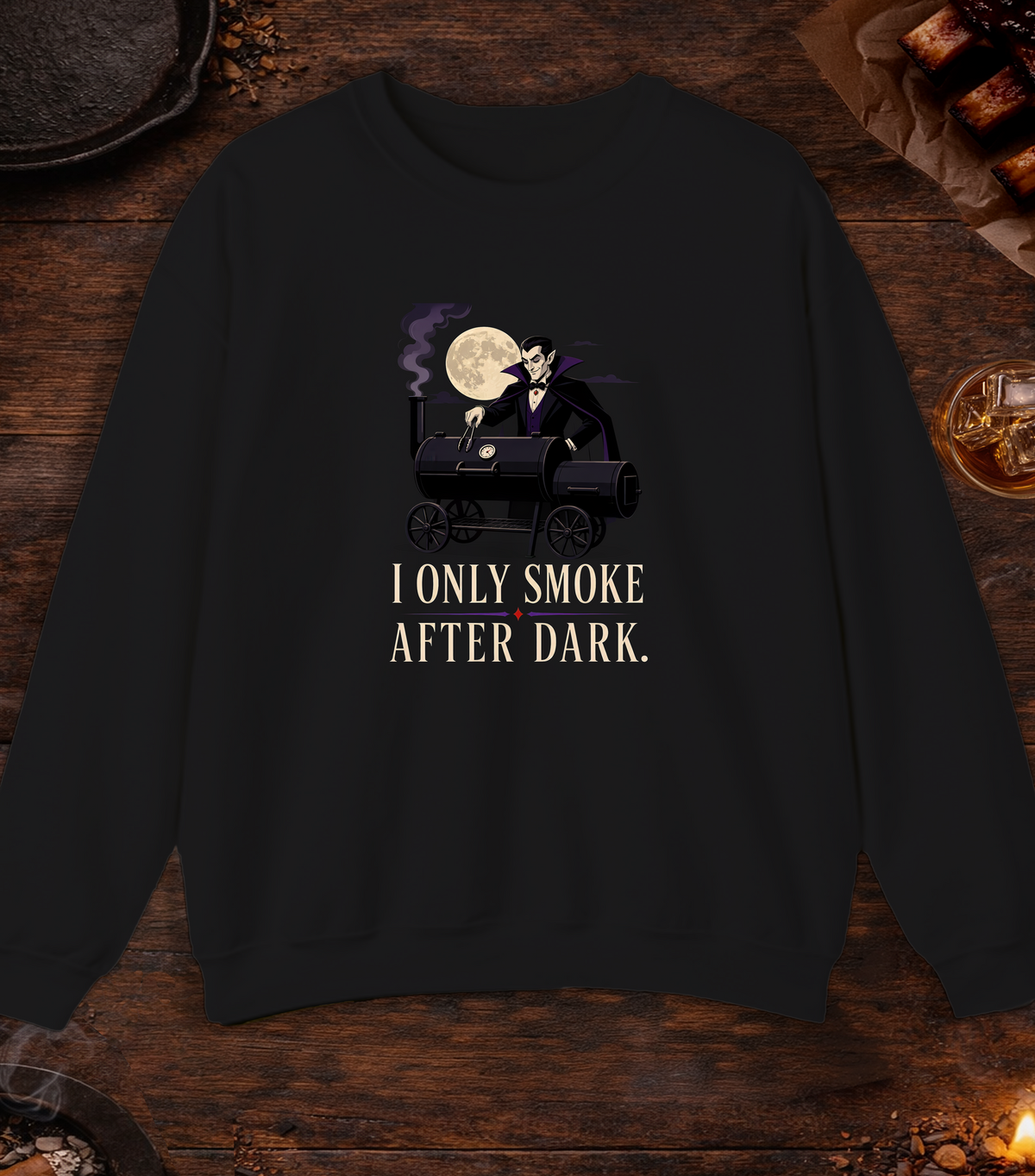 Smoke After Dark Crewneck - Black