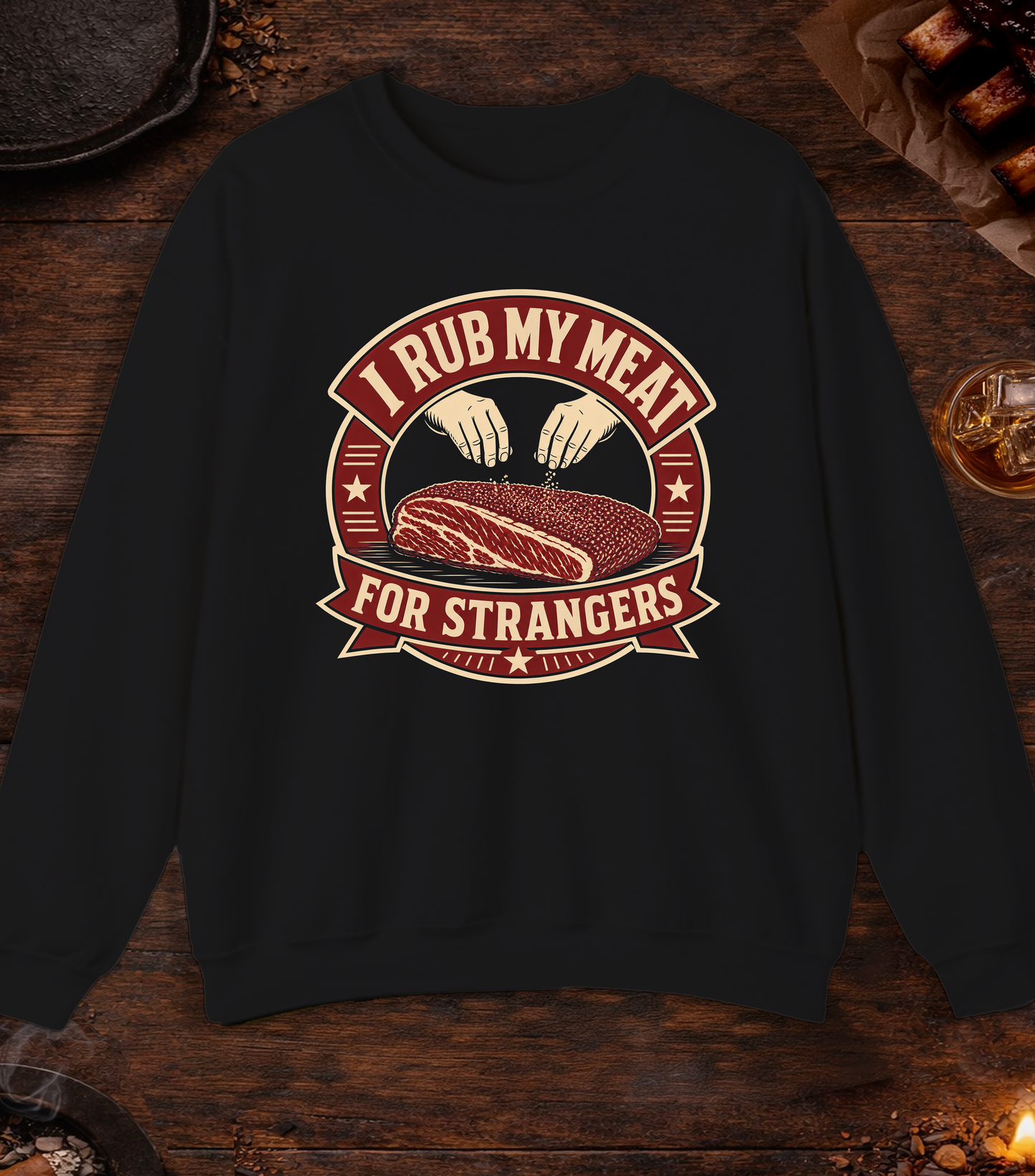 Rub For Strangers Crewneck - Black