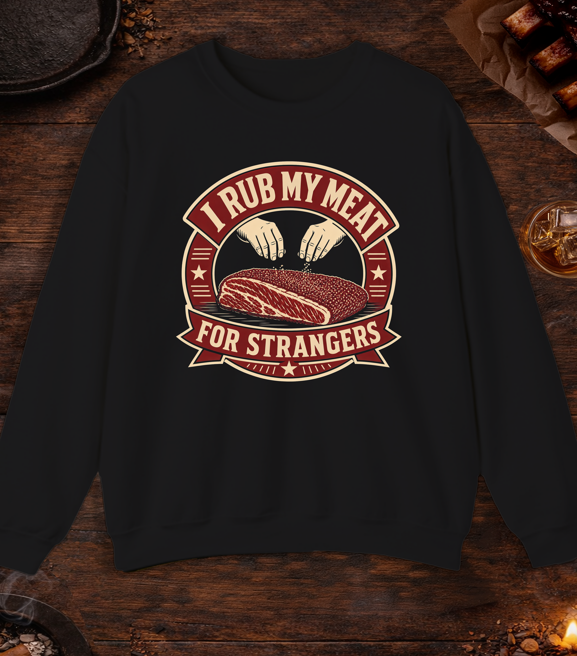 Rub For Strangers Crewneck - Black