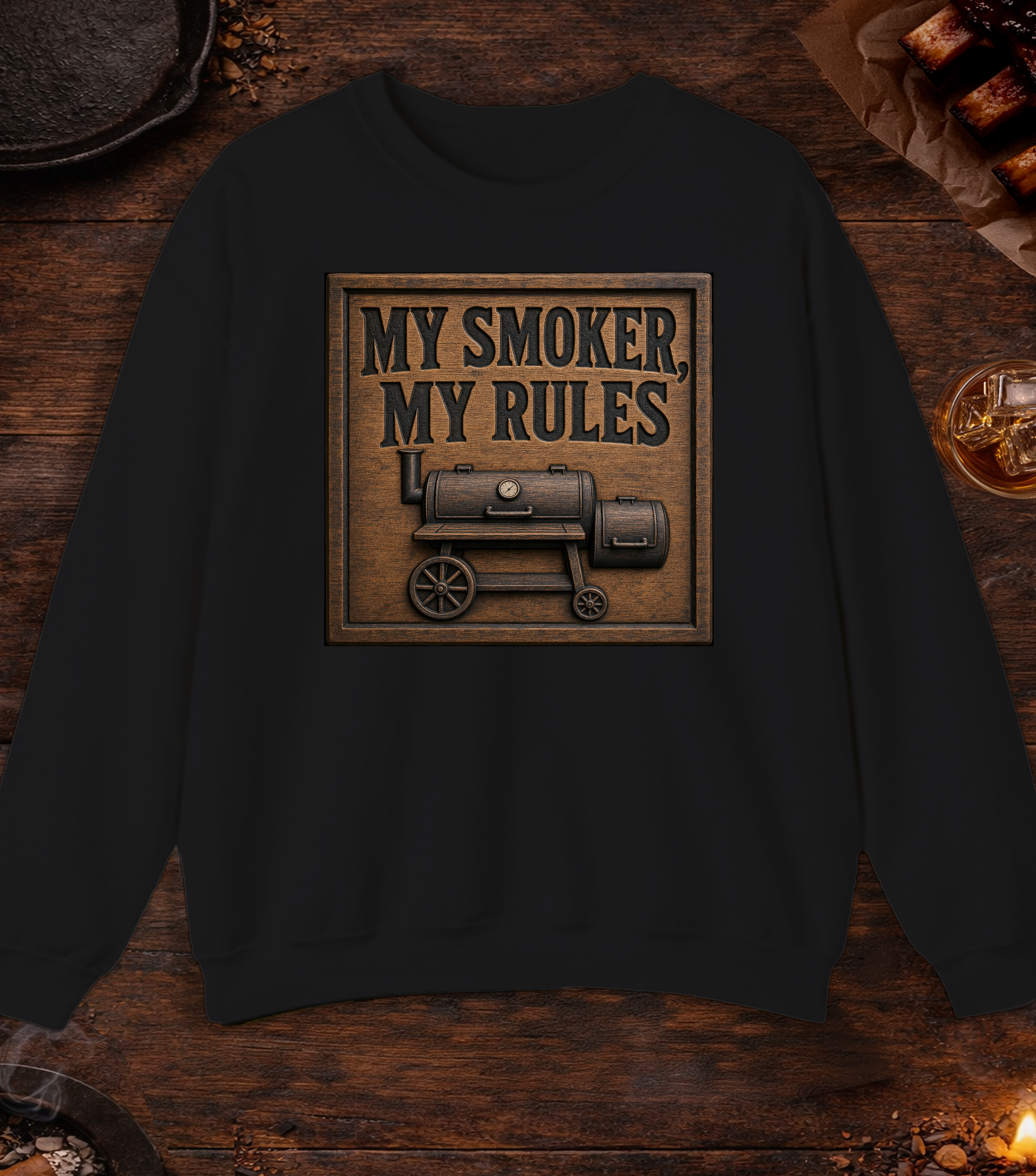 My Smoker My Rules Crewneck - Black