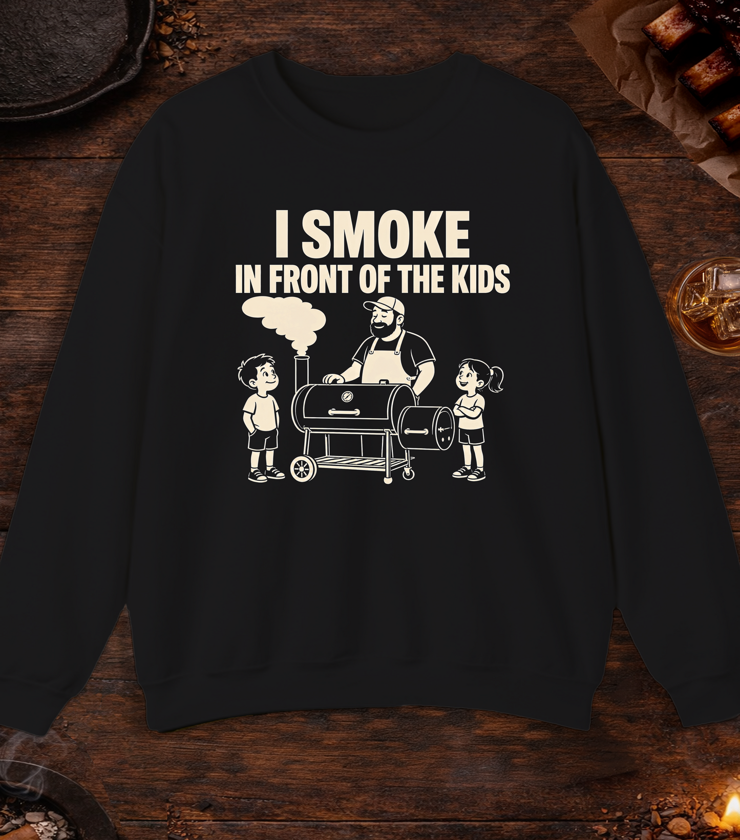 Smoke Kids Crewneck - Black