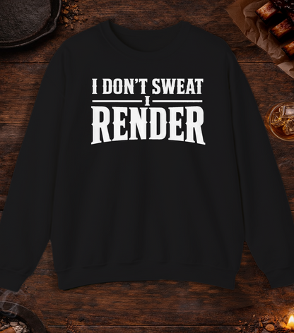 I Render Crewneck - Black