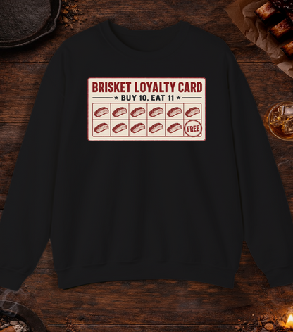 Brisket Loyalty Card Crewneck - Black