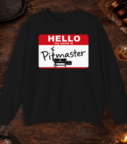 Hello My Name Is Pitmaster Crewneck - Black