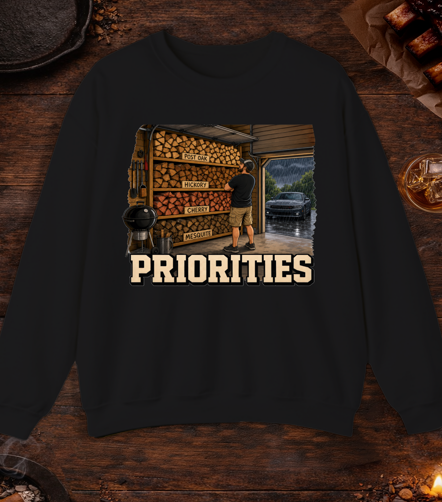 Priorities Crewneck - Black