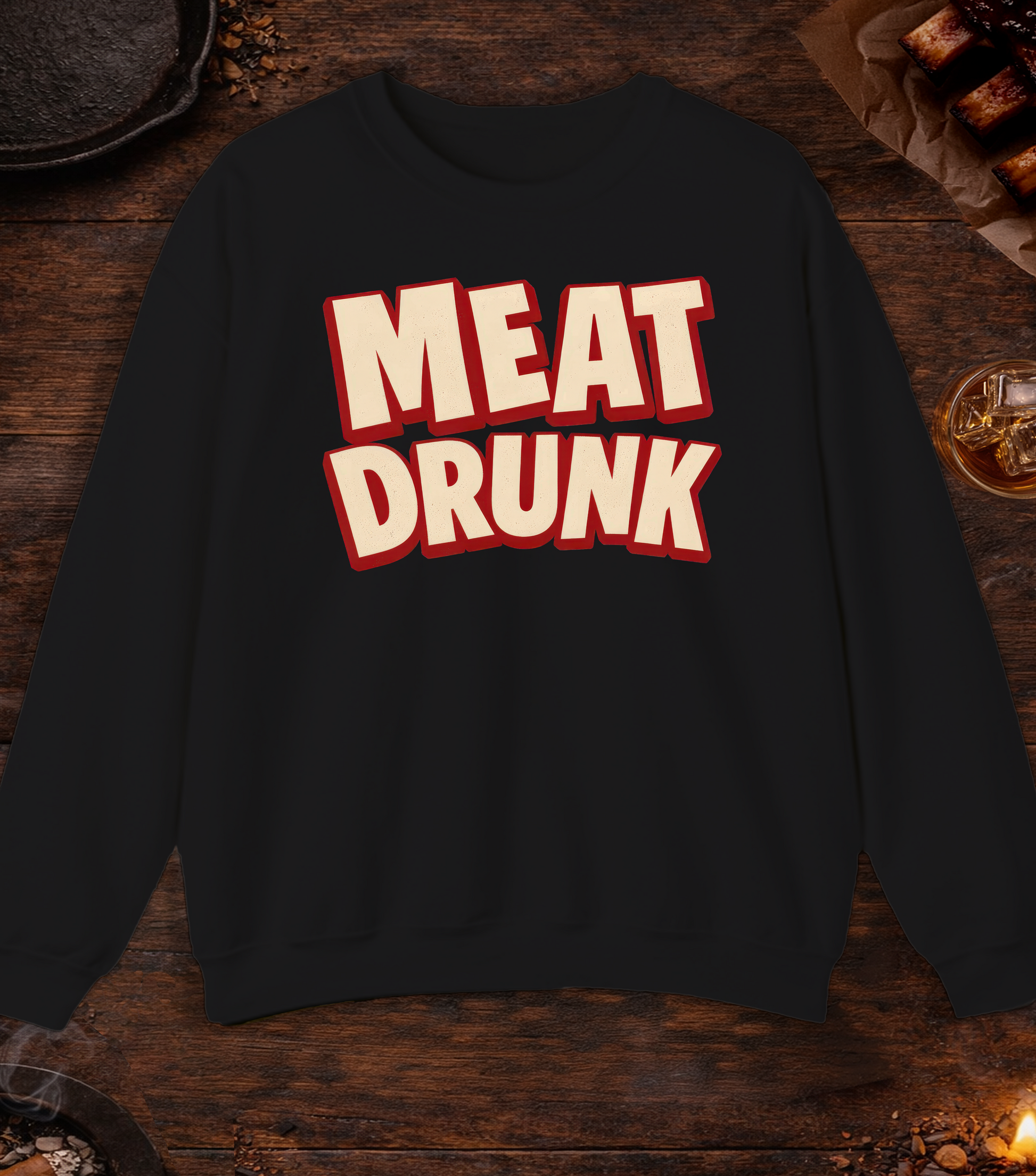 Meat Drunk Crewneck - Black