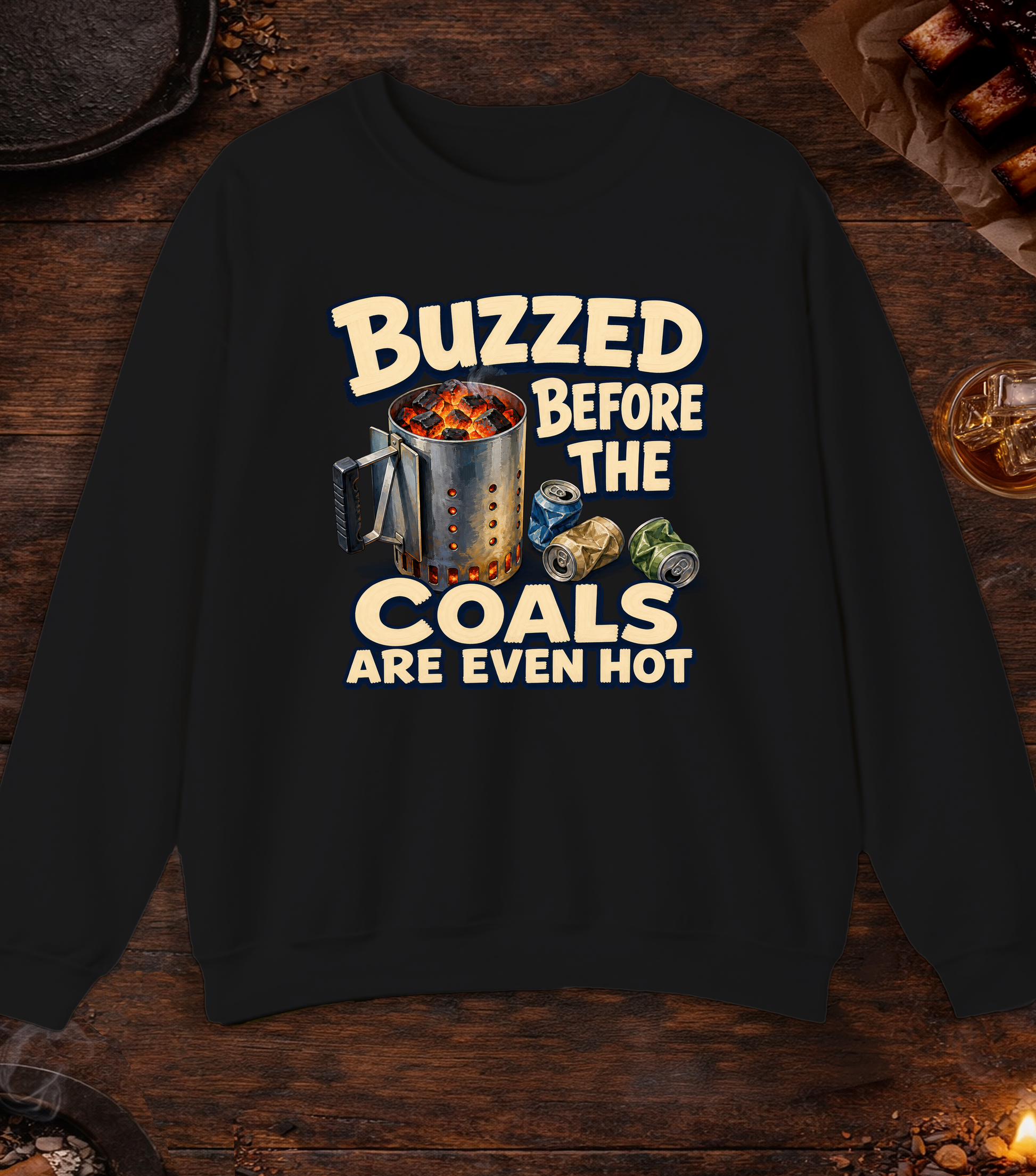 Buzzed Before Crewneck - Black