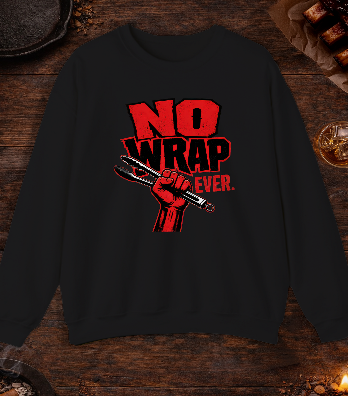 No Wrap Ever Crewneck - Black