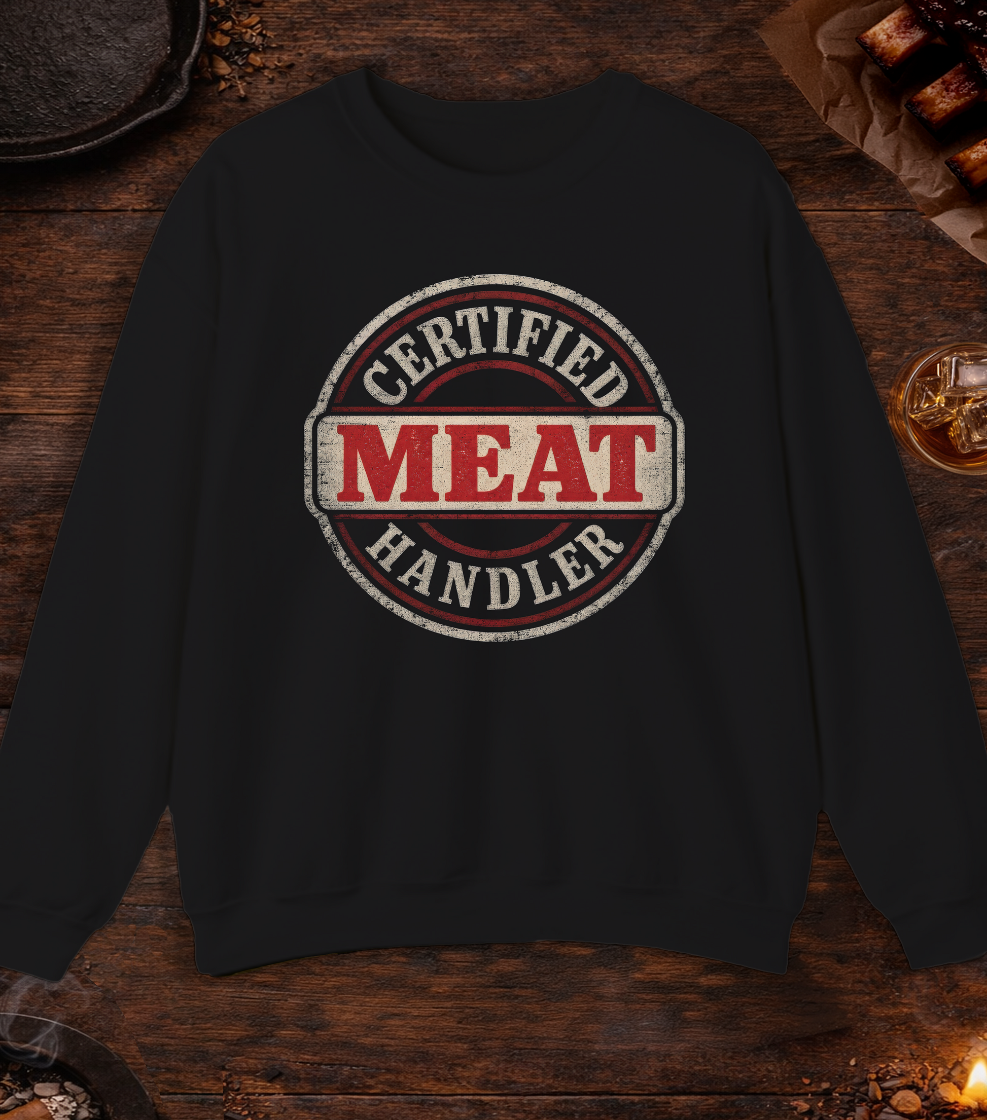 Meat Handler Crewneck - Black