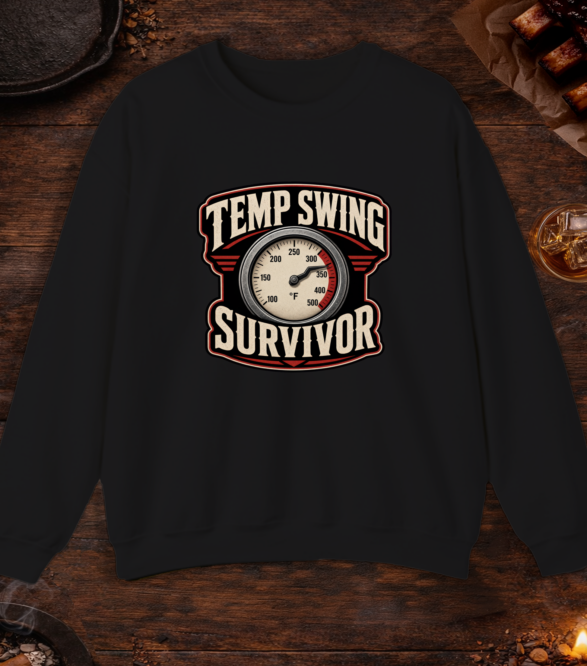 Temp Swing Survivor Crewneck - Black