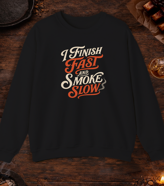 Finish Fast Smoke Slow Crewneck - Black
