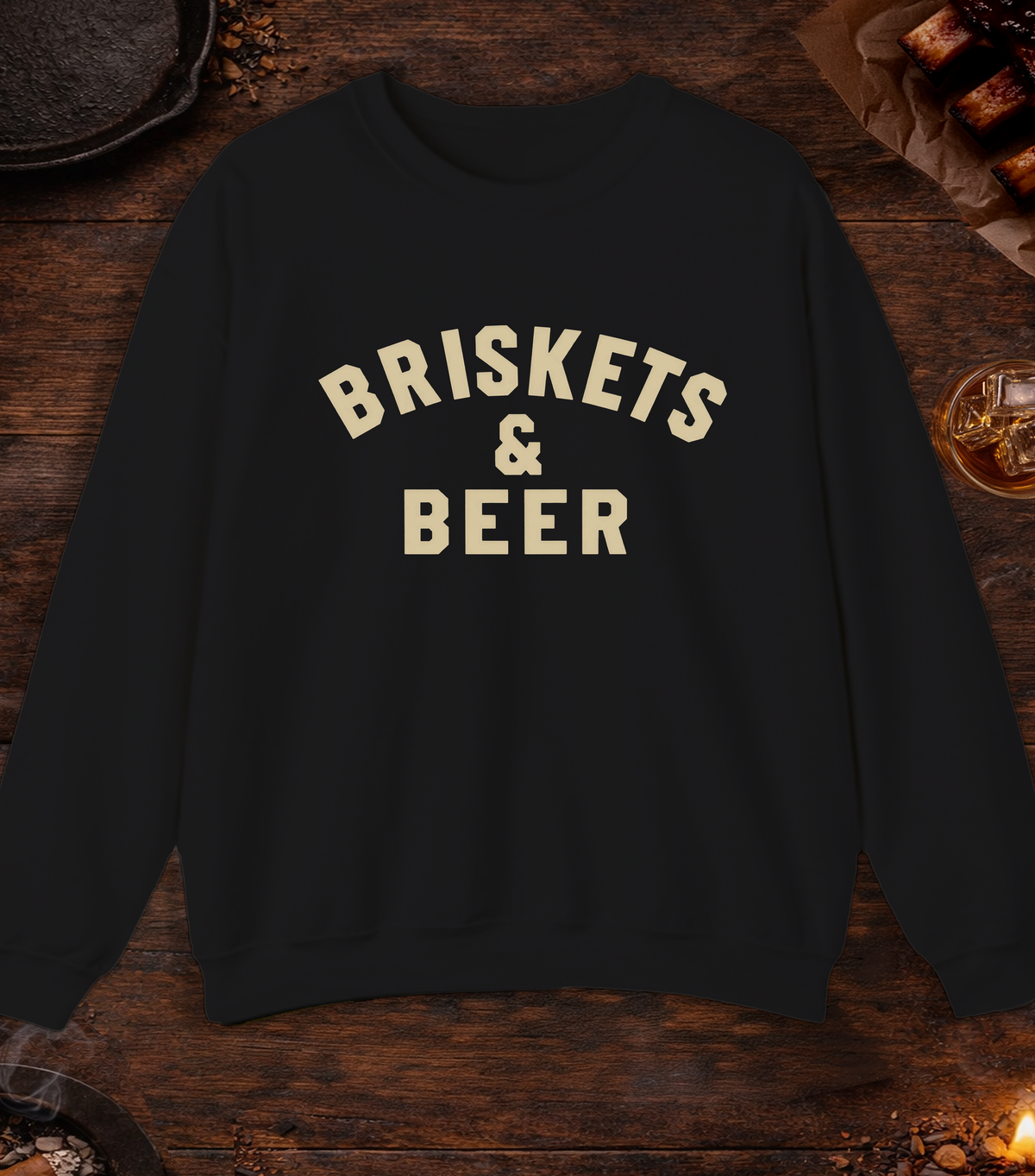 Briskets And Beer Crewneck - Black