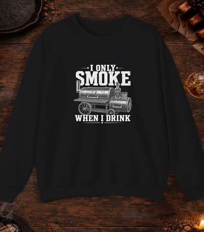 Smoke When I Drink Crewneck - Black