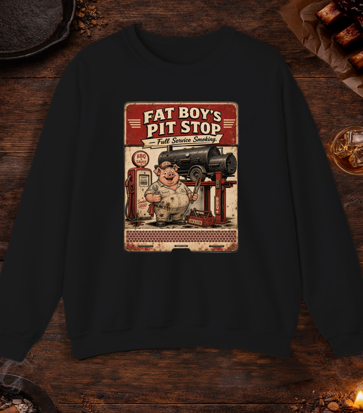 Fat Boy's Matchbook Crewneck - Black