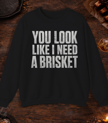 I Need a Brisket Crewneck - Black