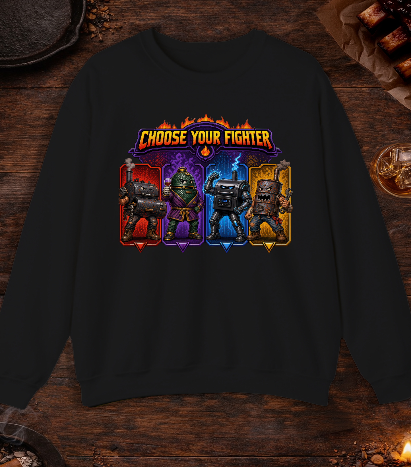 Choose Your Fighter Crewneck - Black