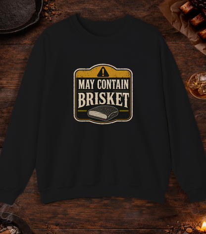 May Contain Brisket Crewneck - Black