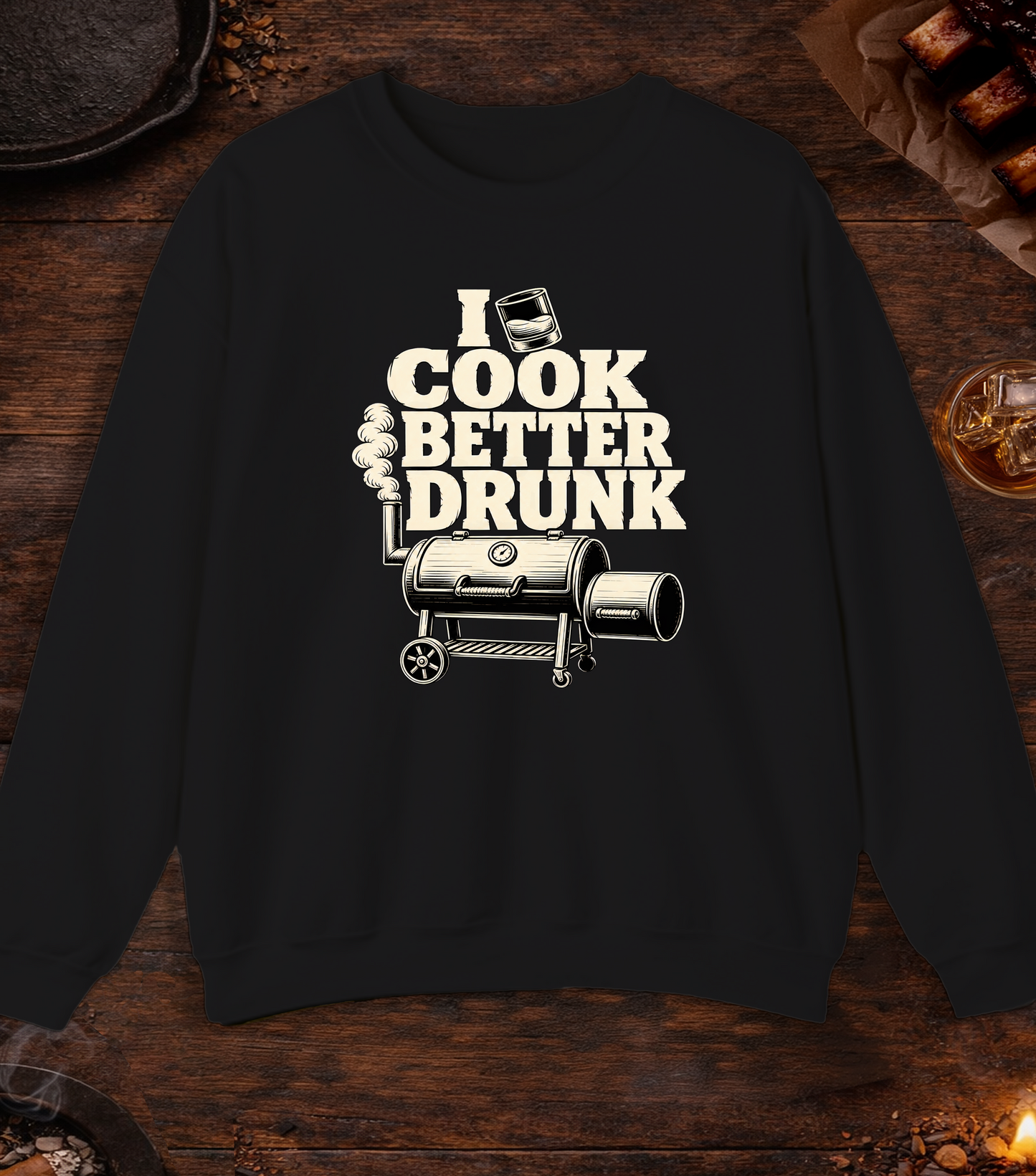 Cook Better Drunk Crewneck - Black