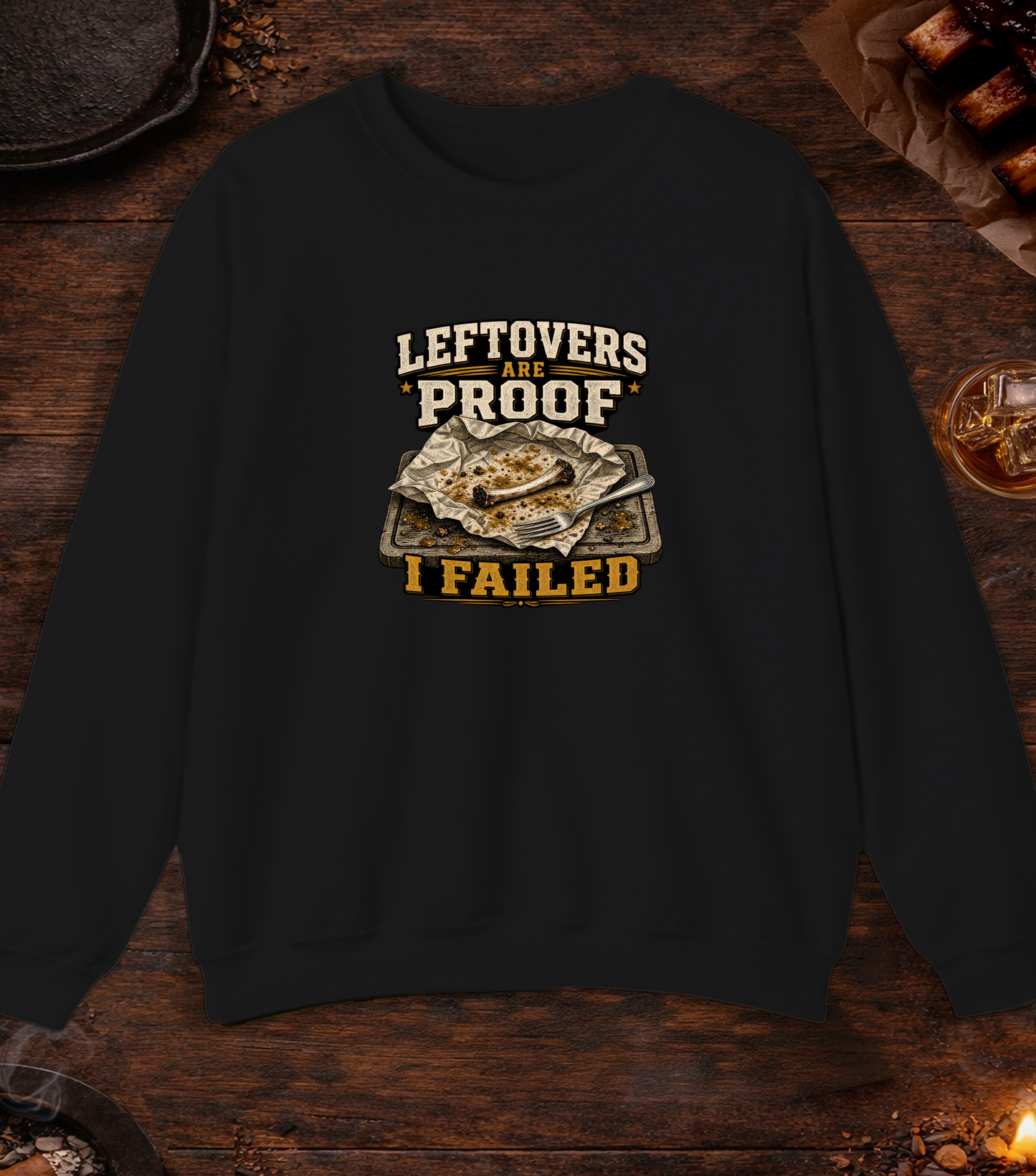 Leftovers Are Proof Crewneck - Black