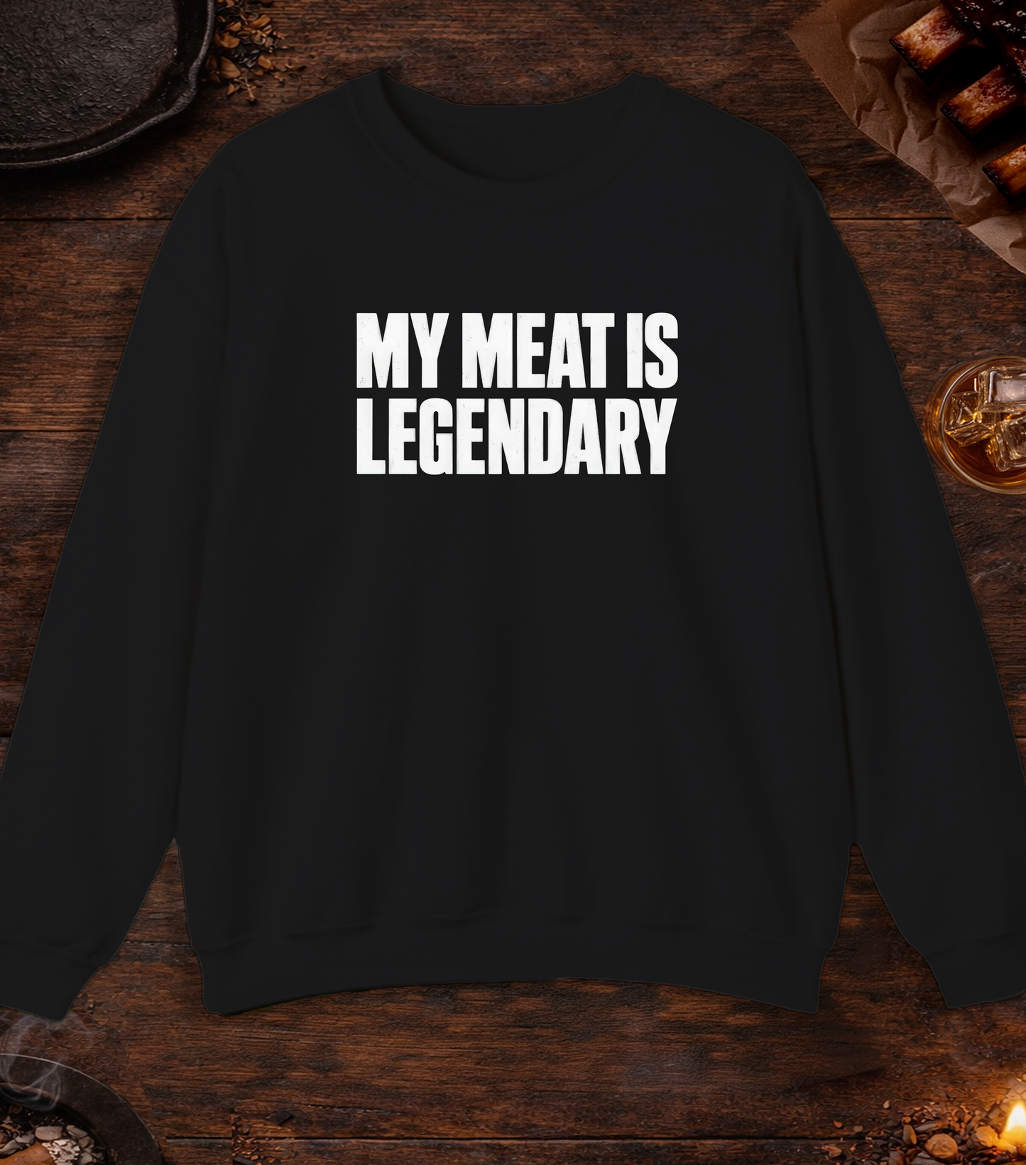 My Meat Is Legend Crewneck - Black