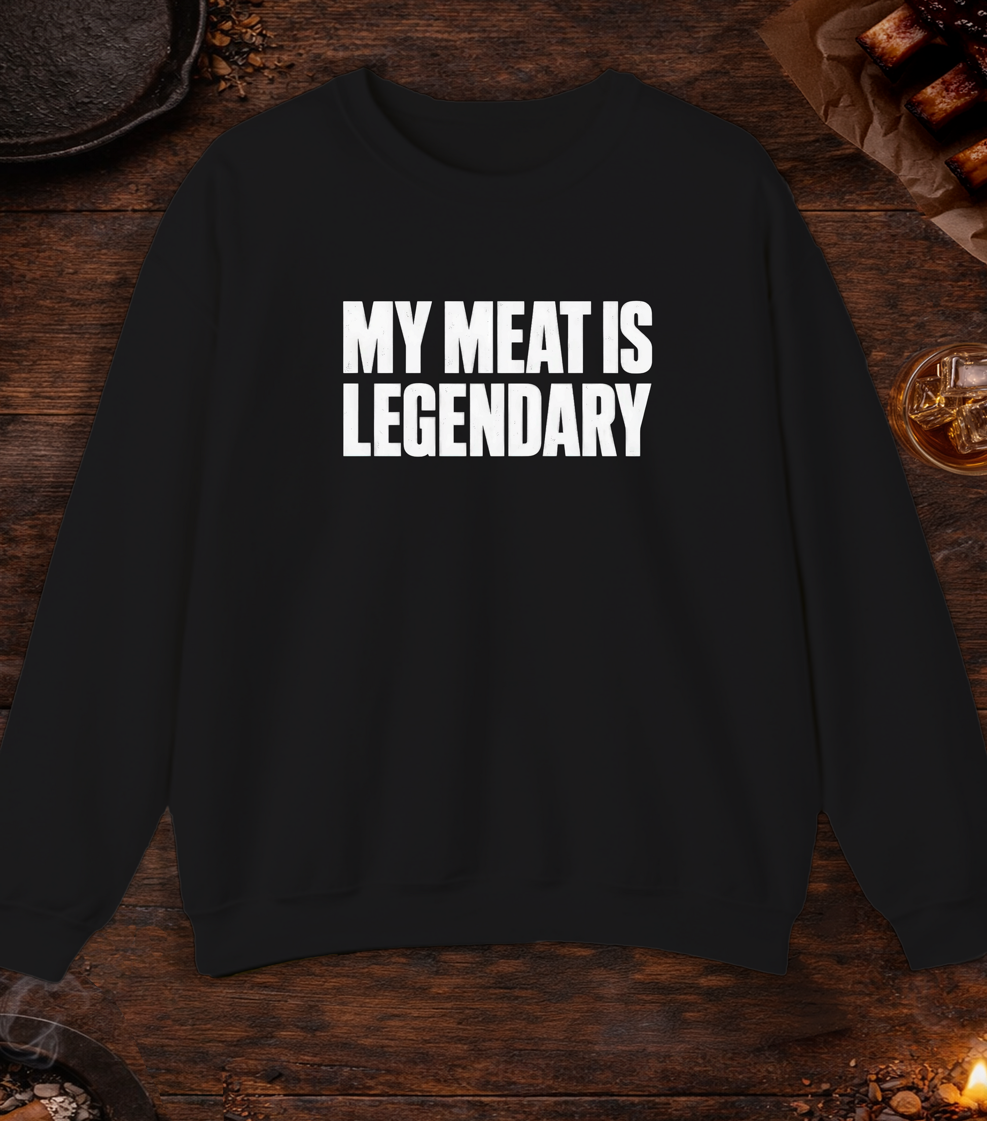 My Meat Is Legend Crewneck - Black