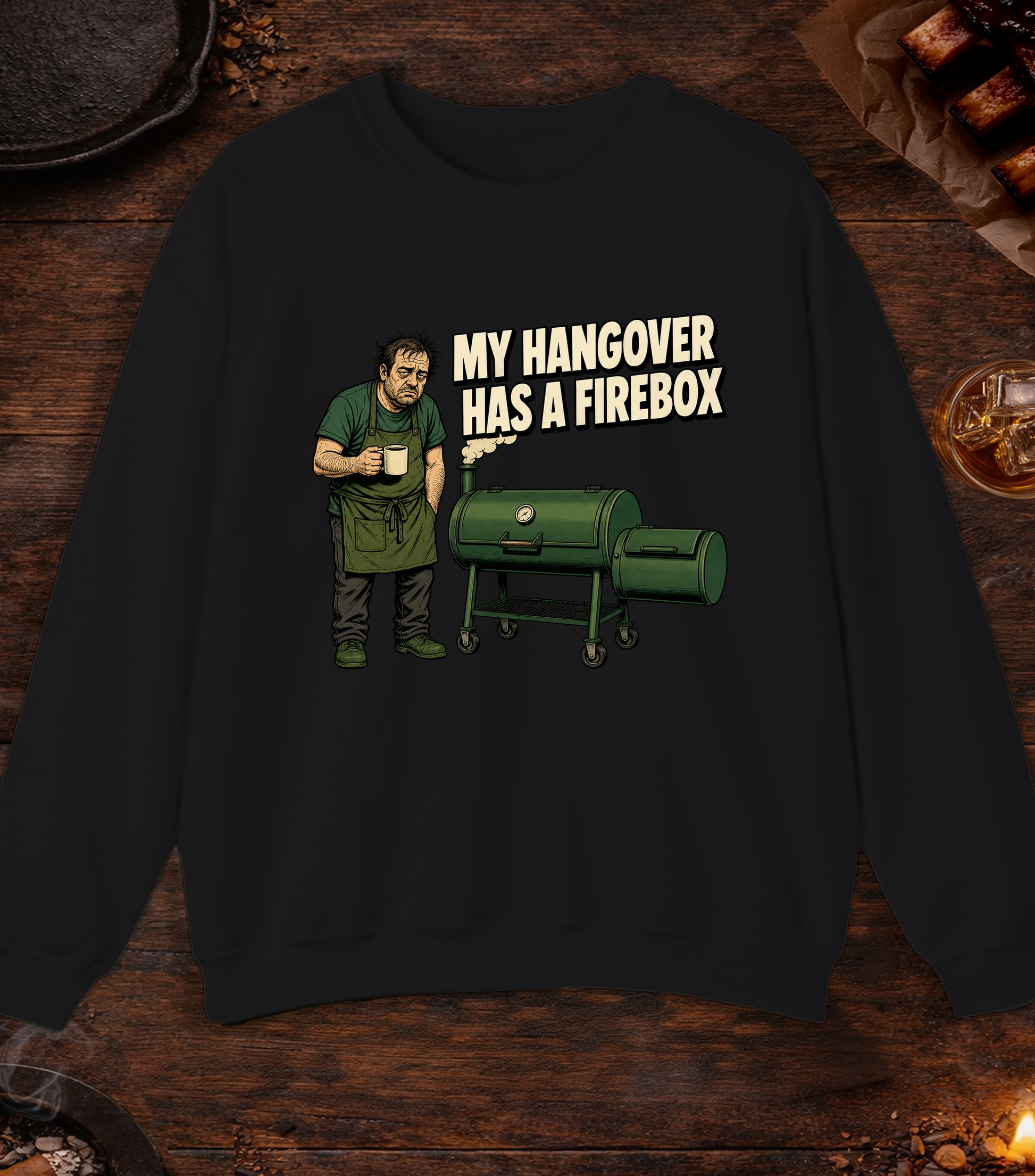 Hangover Firebox Crewneck - Black
