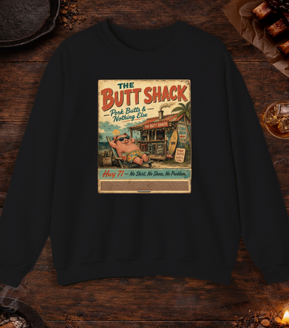 Butt Shack Matchbook Crewneck - Black