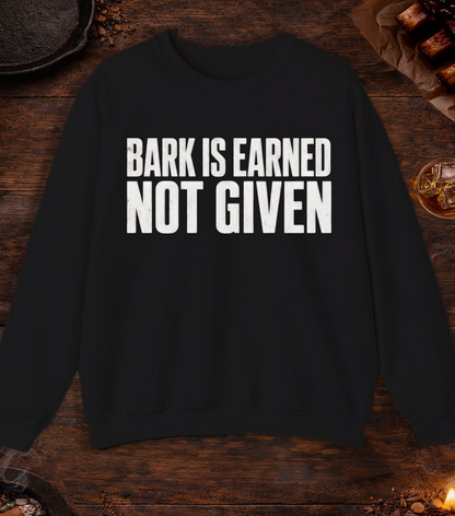 Bark Is Earned Crewneck - Black