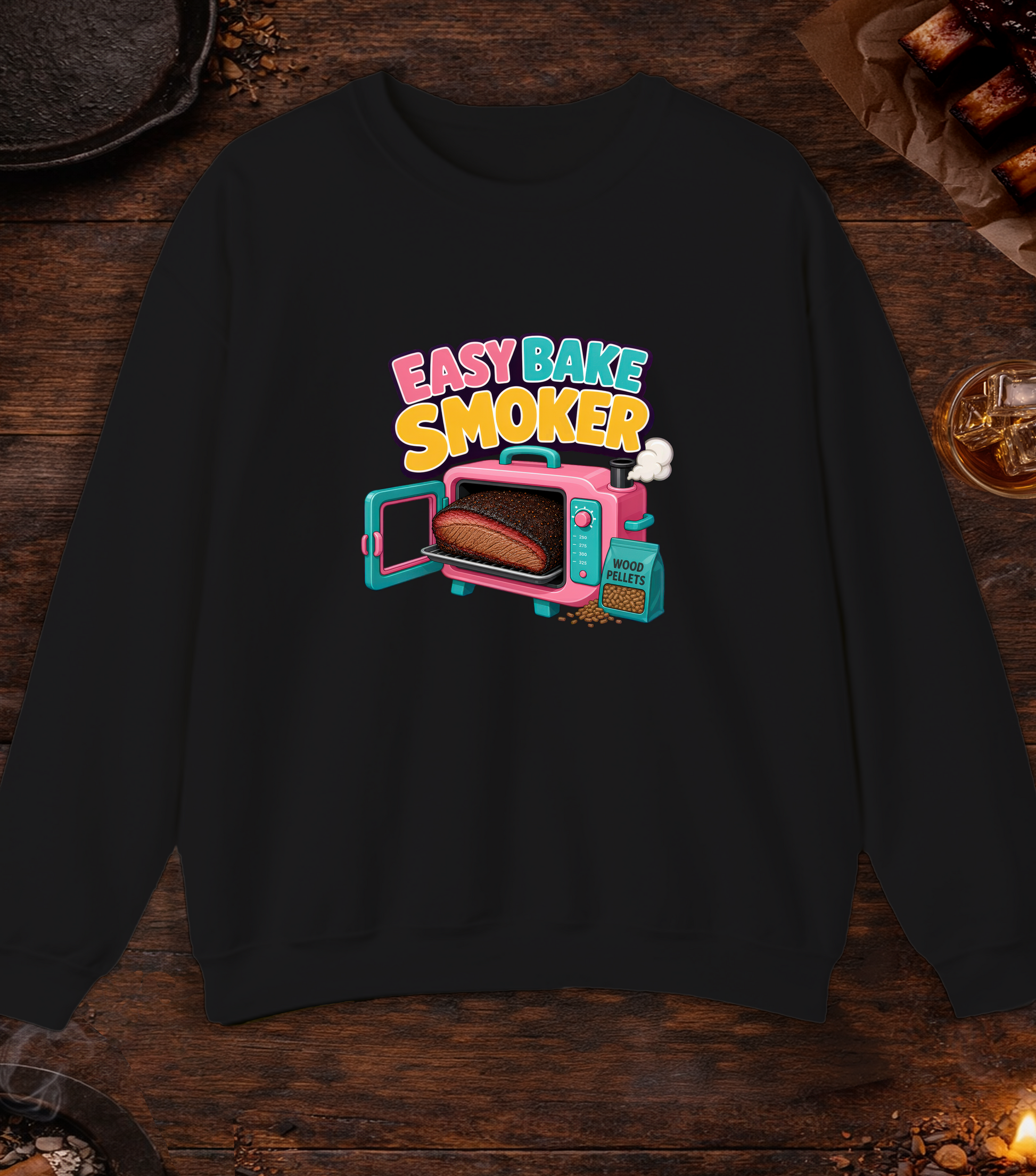 Easy Bake Smoker Crewneck - Black