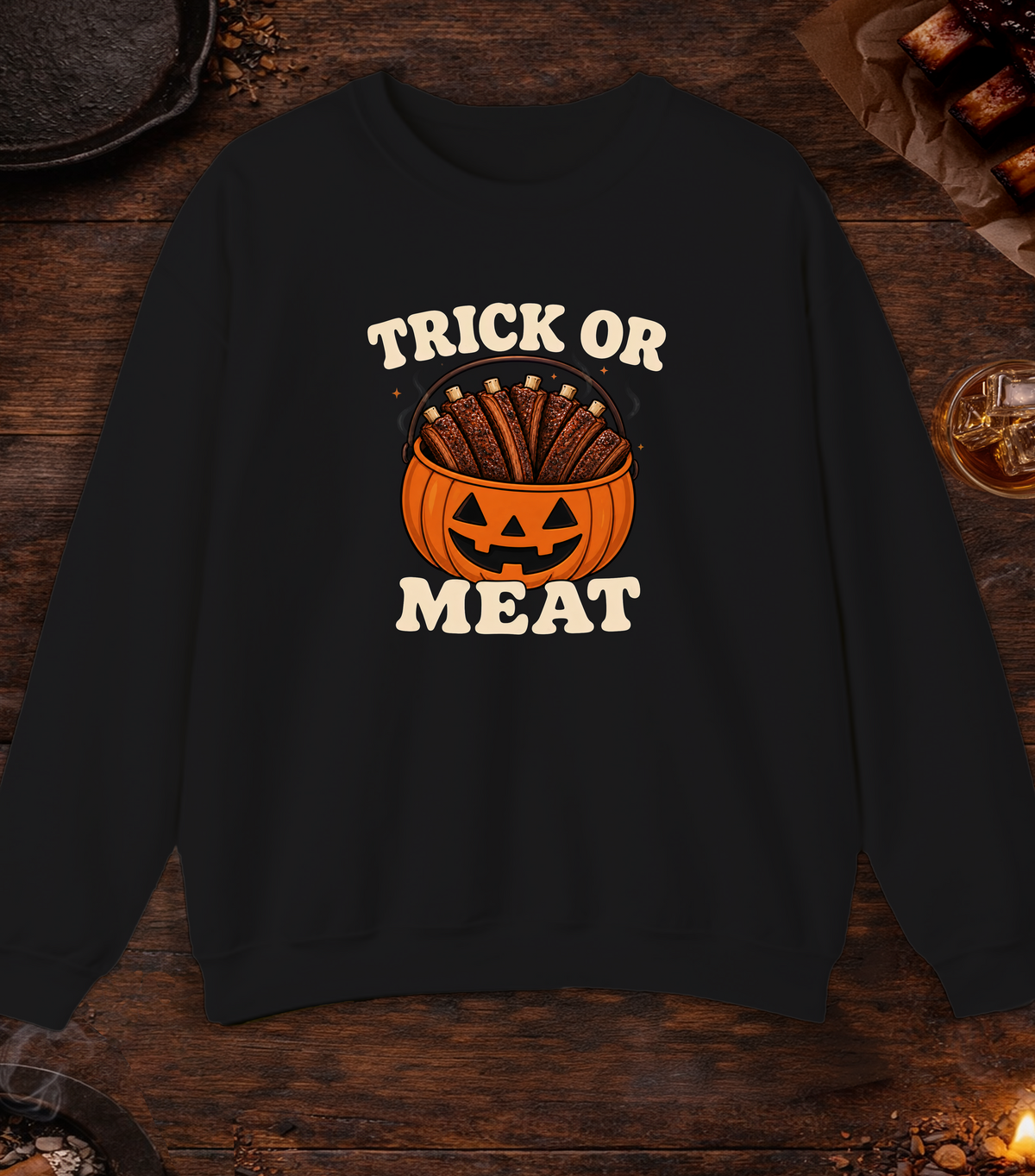 Trick or Meat Crewneck - Black