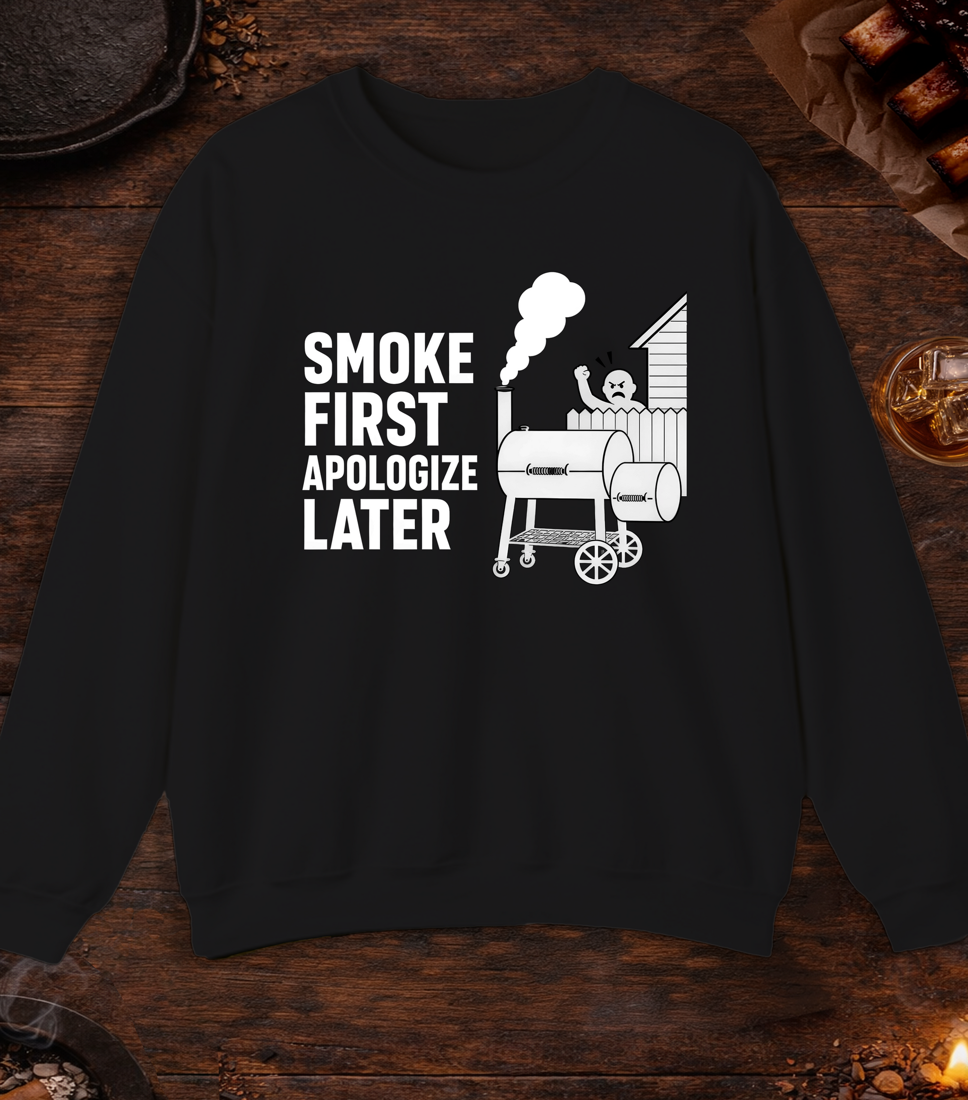 Apologize Later Crewneck - Black