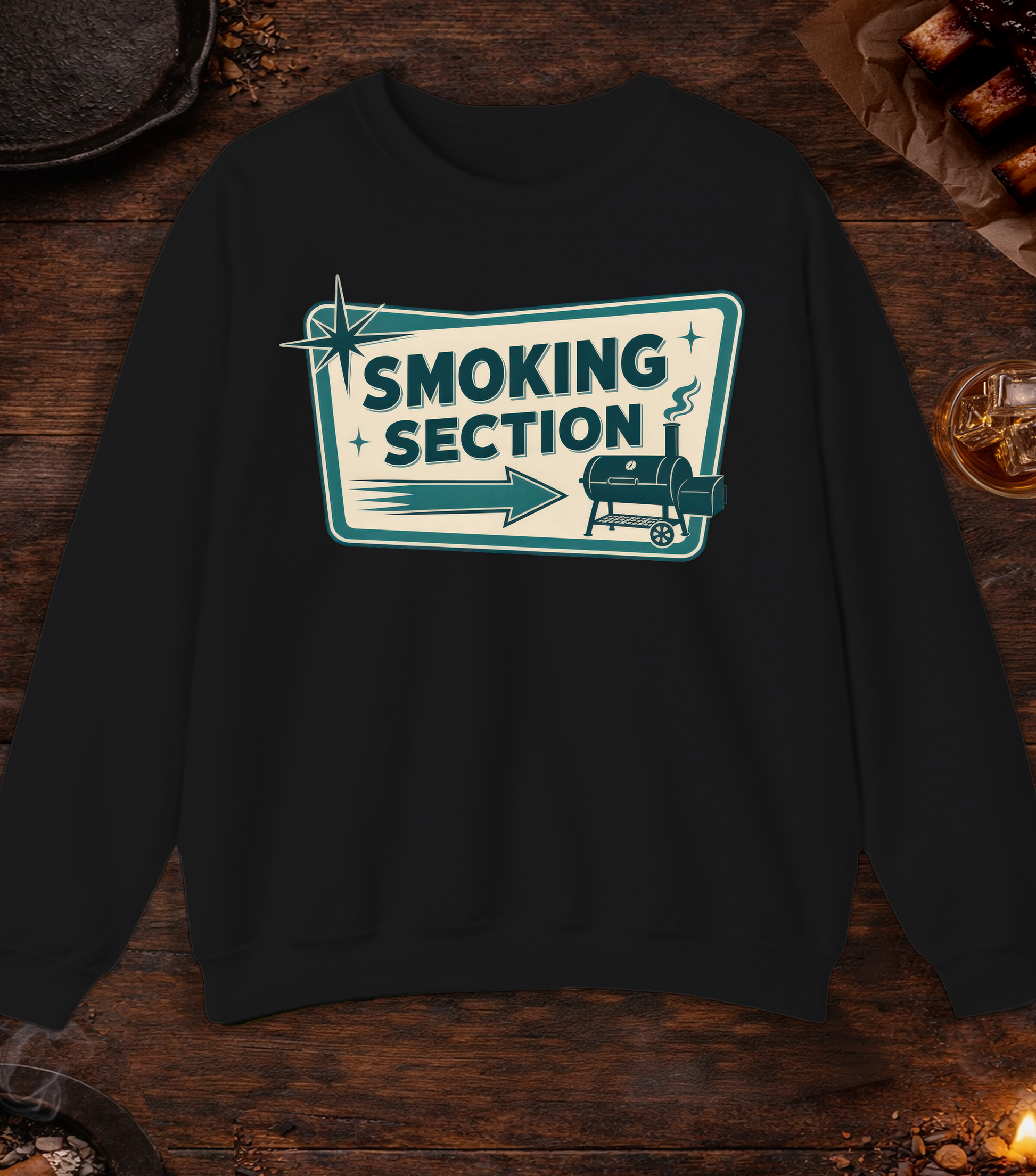 Smoking Section Crewneck - Black
