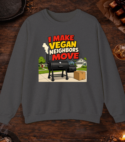 Vegan Neighbors Move Crewneck - Dark Heather