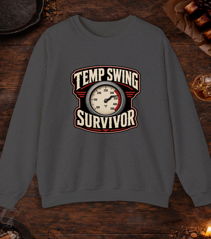 Temp Swing Survivor Crewneck - Dark Heather