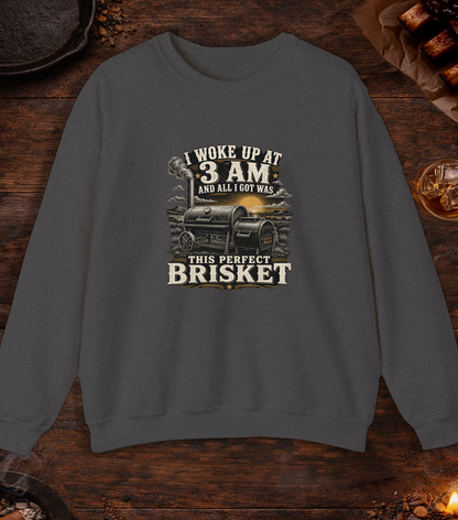Woke Up At 3am Crewneck - Dark Heather