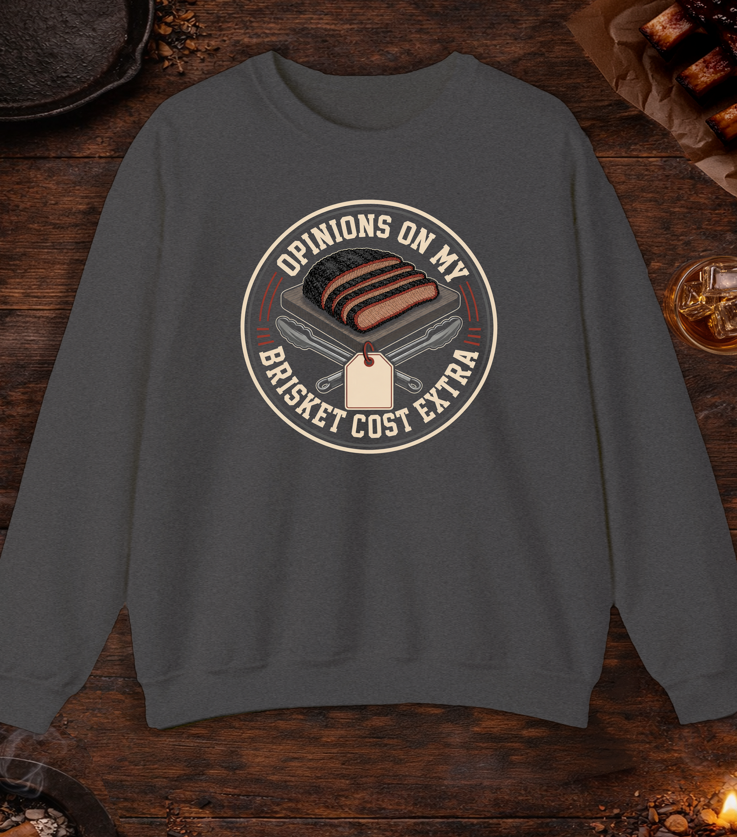 Opinions Cost Extra Crewneck - Dark Heather