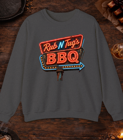 Rub N Tugs BBQ Crewneck - Dark Heather
