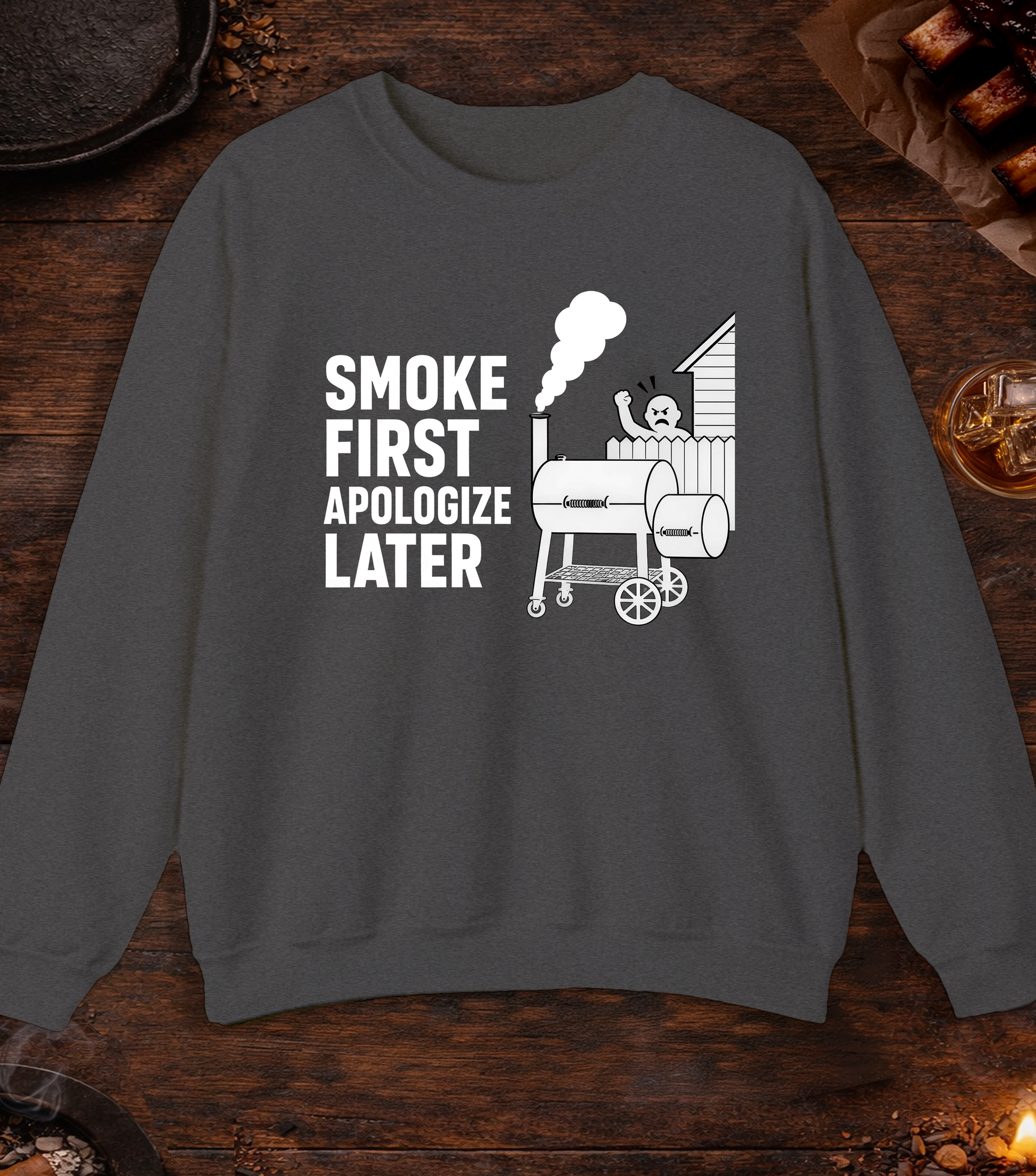 Apologize Later Crewneck - Dark Heather