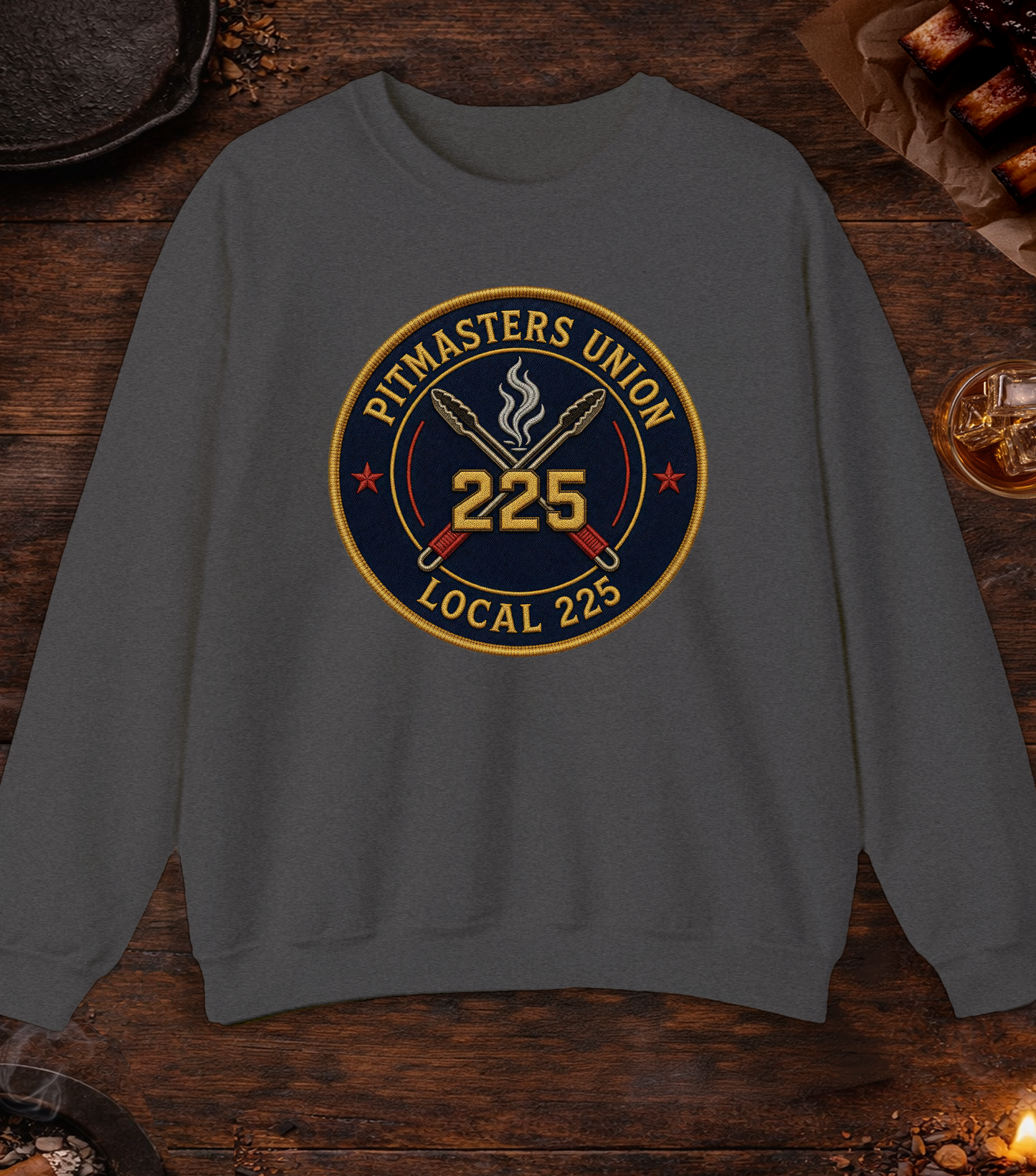 Pitmaster's Union Crewneck - Dark Heather