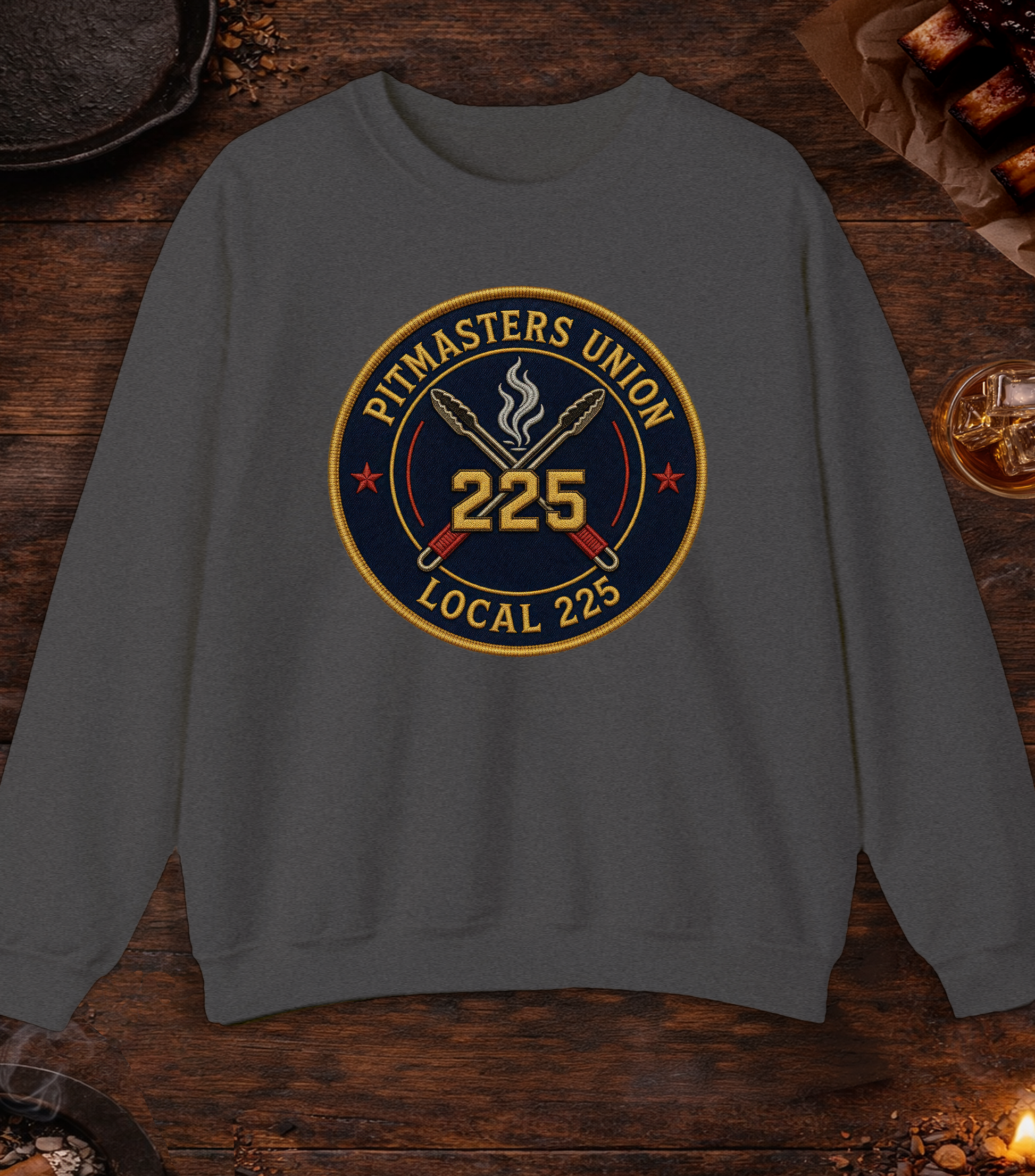 Pitmaster's Union Crewneck - Dark Heather