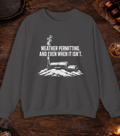 Weather Permitting Crewneck - Dark Heather