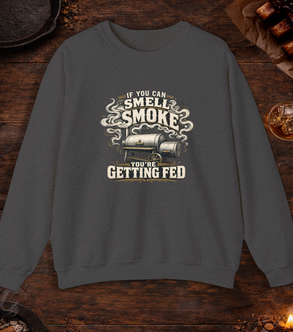 If You Smell Smoke Crewneck - Dark Heather