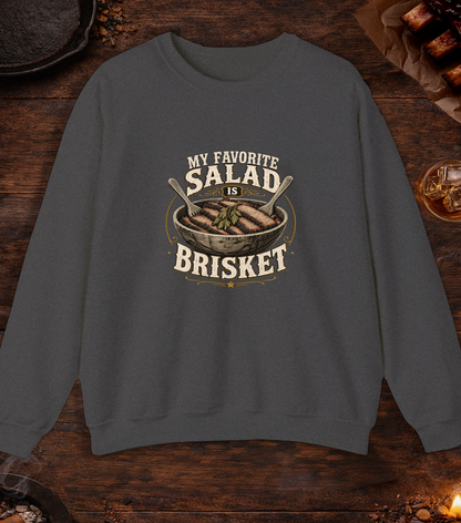 Favorite Salad Is Brisket Crewneck - Dark Heather