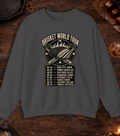 Brisket World Tour Crewneck - Dark Heather
