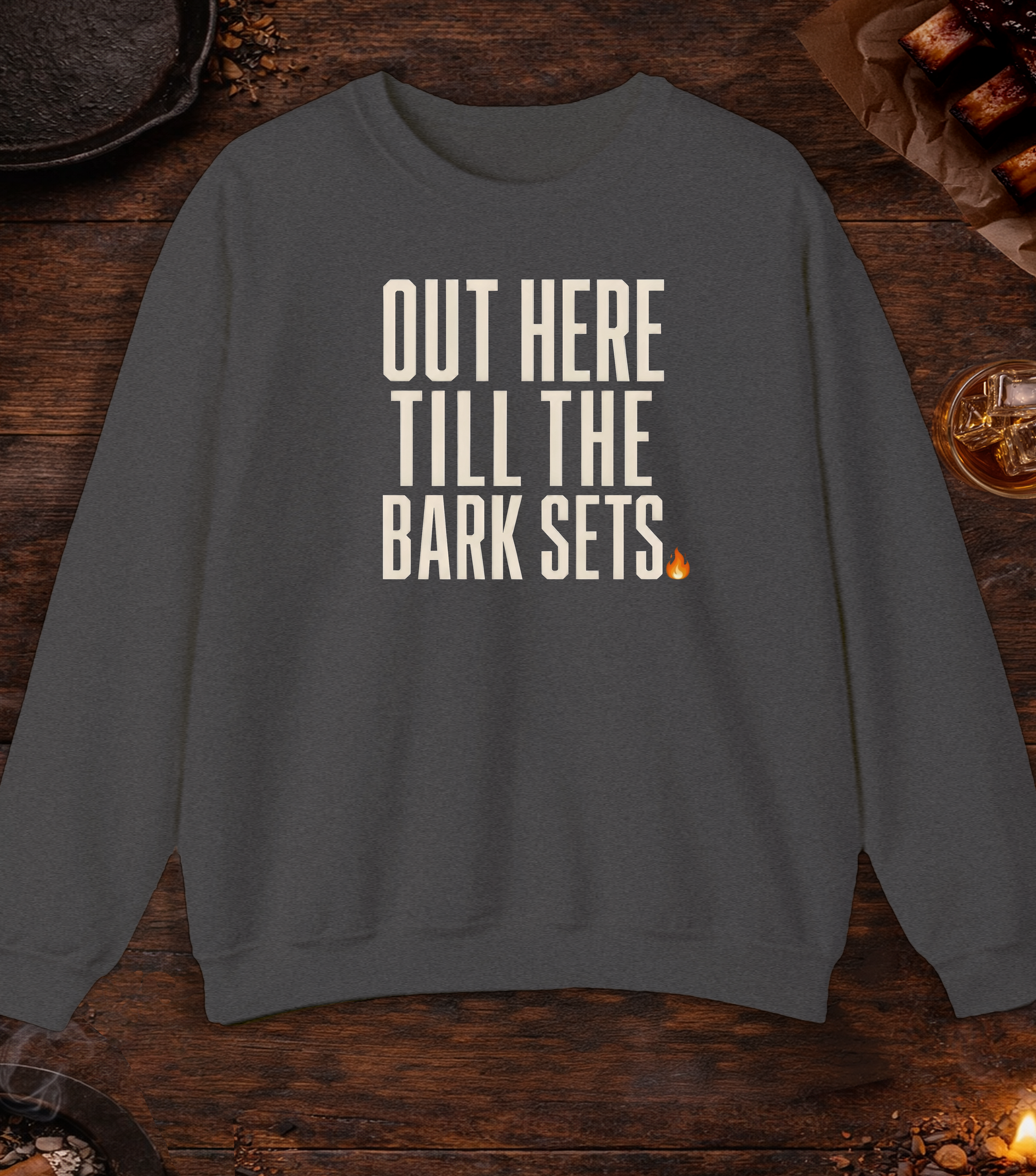 Till the Bark Sets Crewneck - Dark Heather