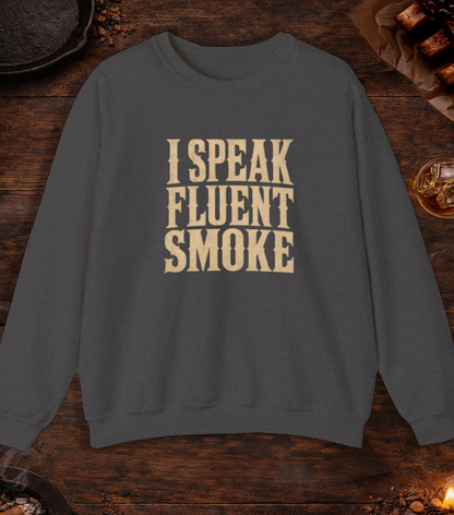 Speak Fluent Smoke Crewneck - Dark Heather