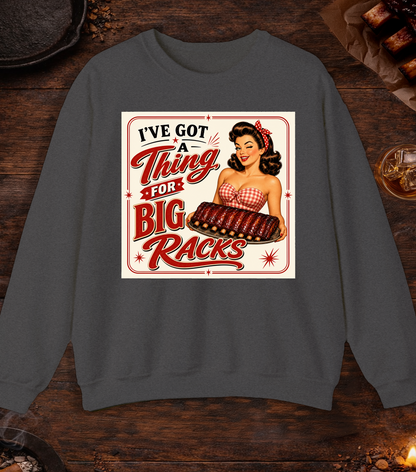 Thing Big Racks Crewneck - Dark Heather