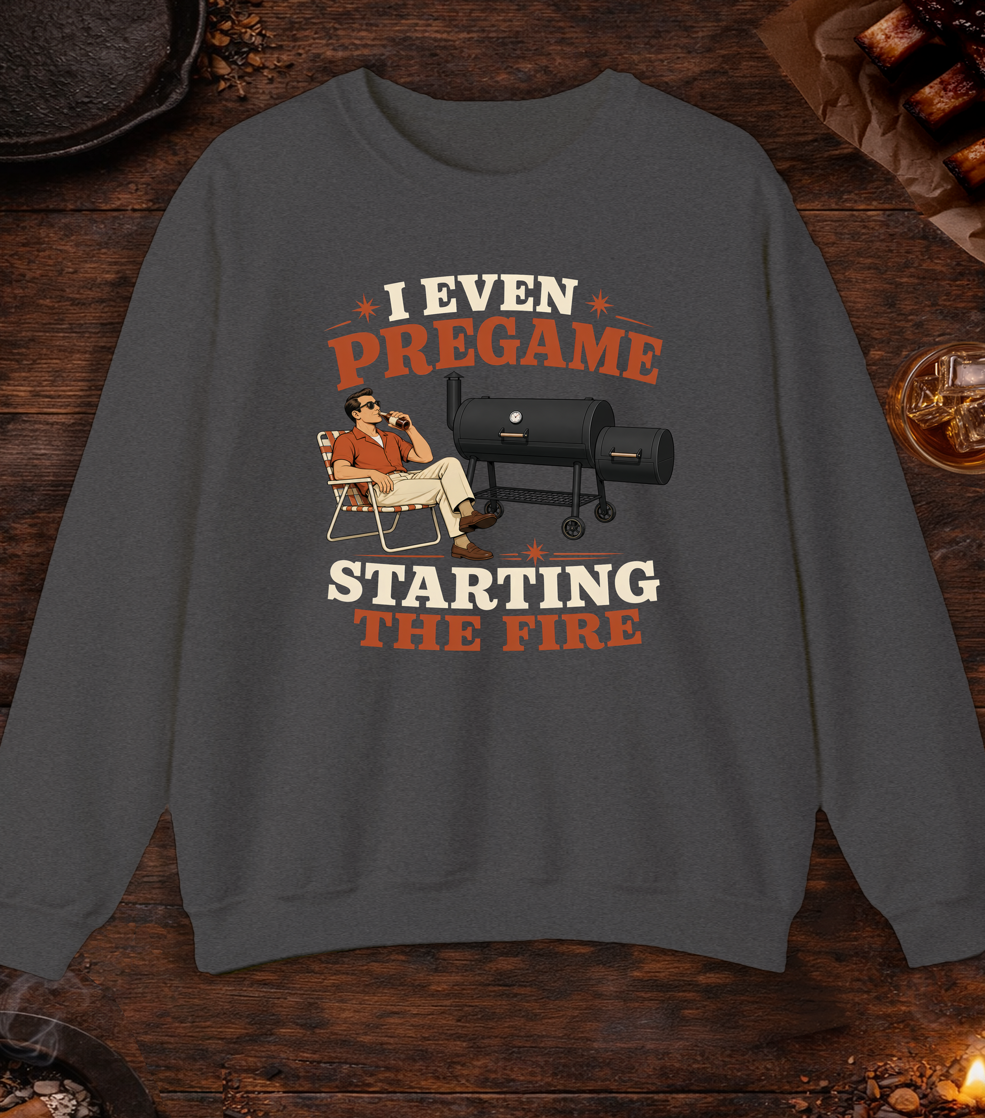 Pregame The Fire Crewneck - Dark Heather