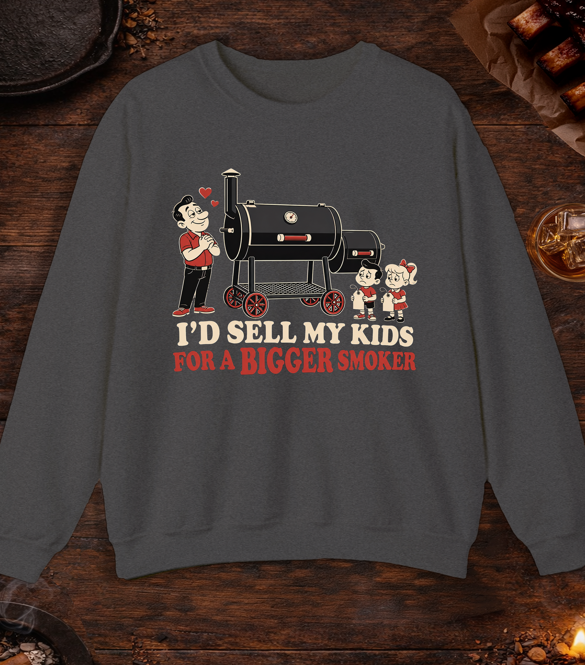 Sell My Kids Crewneck - Dark Heather